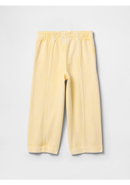 Kız Bebek Sarı Ultrasoft Pull-On Baggy Wide-Leg Jean Pantolon modelleri