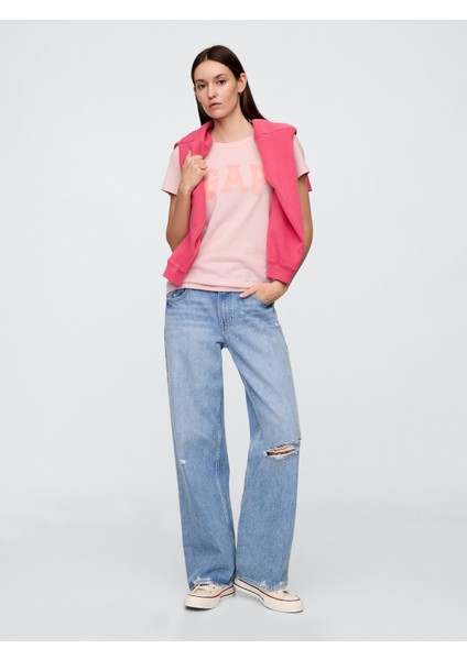 Kadın Pembe Gap Logo T-Shirt fırsatları