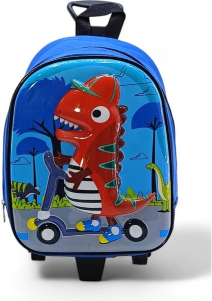 Anaokulu Çekçekli Sırt Çantası 3d Kabartmalı Kreş Erkek Çocuk Çantası