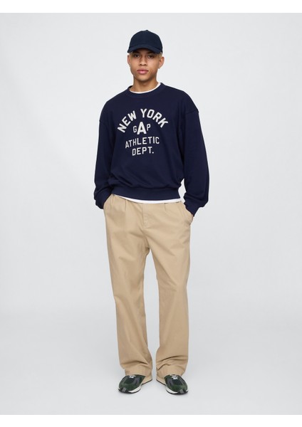 Erkek Lacivert Vintagesoft New York Gap Logo Sweatshirt indirimleri