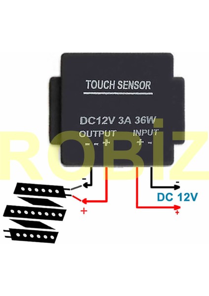 Ayna Dokunmatik LED Anahtar Dimmer Dc 12V 3A 36W Açma Kapama Akıllı Ev Aydınlatma Banyo Dekoratif