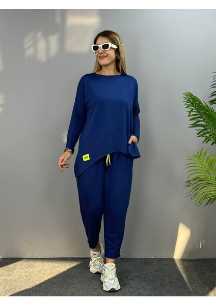 Leyla Sanat Sanata Yeni Bir Bakış Açısı Kadın Iki Iplik Viskon Pamuk Kumaş Arma Detaylı Ikili Takım