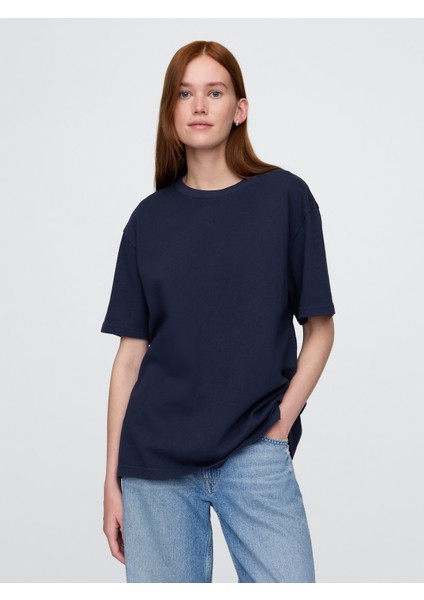 Erkek Lacivert Heavyweight Original T-Shirt indirimleri