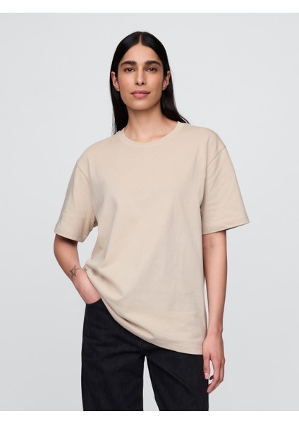 Erkek Koyu Bej Heavyweight Original T-Shirt indirimleri