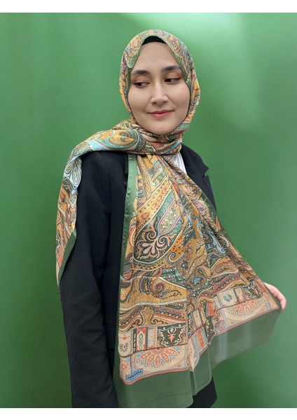 Ethnıc Vual Şal - Yeşil - 4456-16