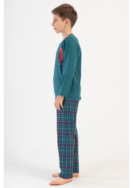 Pamuklu Erkek Çocuk Uzun Kol Pijama Takım(9/10-15/16) , 405144