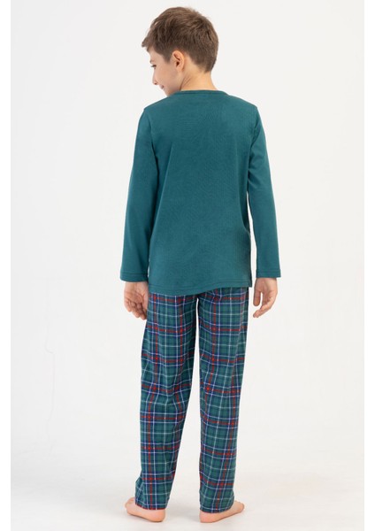 Pamuklu Erkek Çocuk Uzun Kol Pijama Takım(9/10-15/16) , 405144