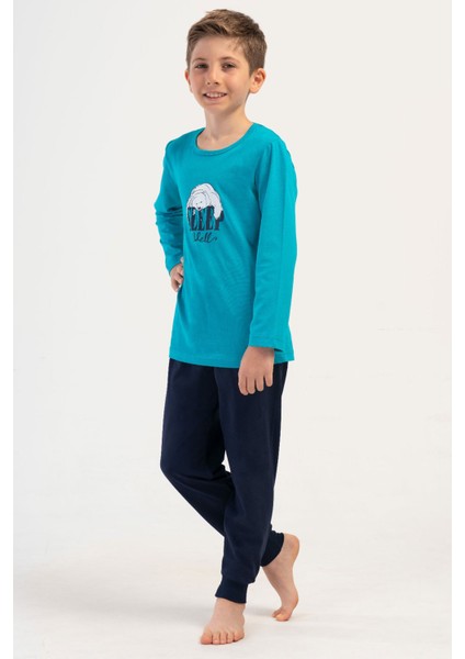 Pamuklu Erkek Çocuk Uzun Kol Pijama Takım(9/10-15/16) , 405327