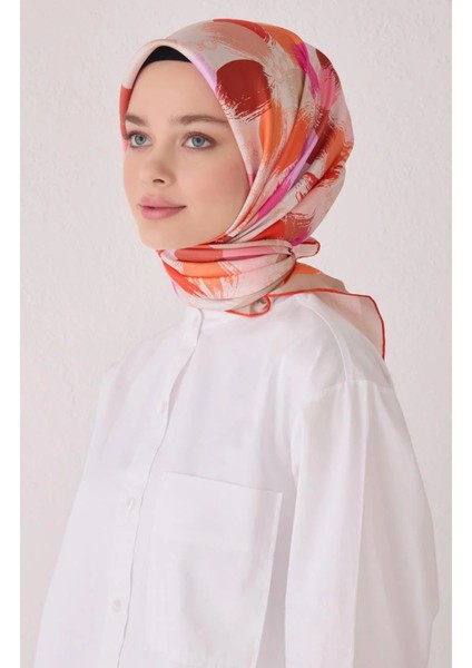 Tivil Ipek Eşarp 4038-04 Beyaz Karışık Desen