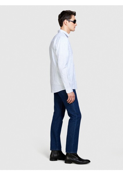 Pamuk Karışımlı Çizgili Gömlek Erkek Renkli Gömlek - 324P5N1JSQ036 fiyatları