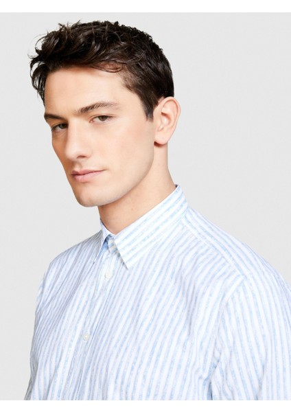 Pamuk Karışımlı Çizgili Gömlek Erkek Renkli Gömlek - 324P5N1JSQ036 fırsatları