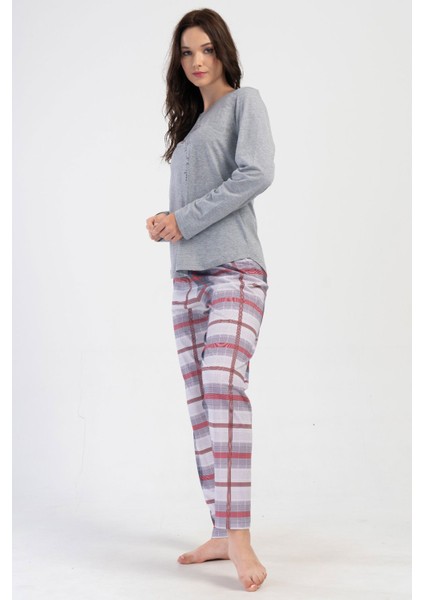 Kadın Büyük Beden Uzun Kol Pijama Takım , 404058 modelleri
