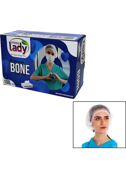 100 Adet Cerrahi - Hijyen - Aşcı Kafa Bonesi