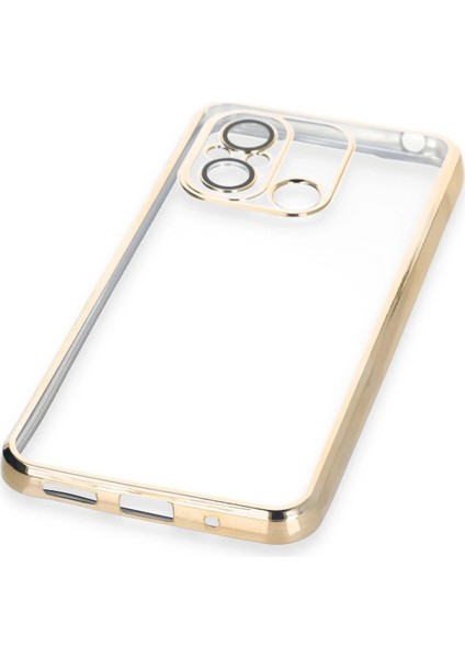 Xiaomi Redmi 12C Kılıf Razer Lensli Silikon - Gold Gnzrz