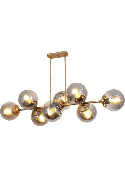 Aren 8 Li Eskitme Avize-Füme Camlı Dekoratif Tasarım Yatak Odası Mutfak Salon Avize modelleri