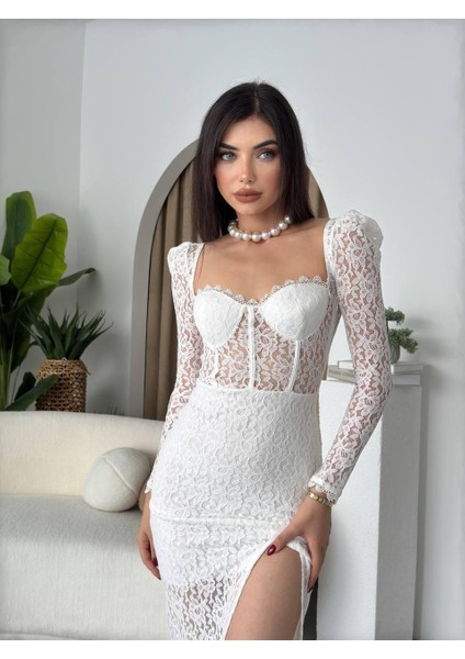 Leyla Sanat Sanata Yeni Bir Bakış Açısı Siena Dantel Elbise