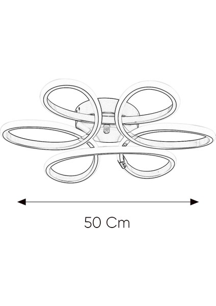 Alis Modern Krom Plafonyer Tavana Sıfır Beyaz Işık Salon Mutfak Yatak Odası LED Avize modelleri