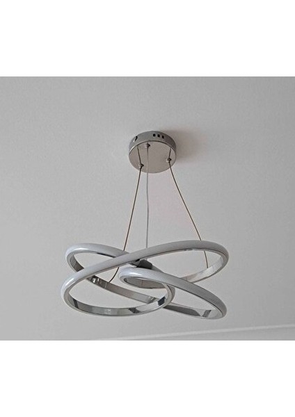 Kumandalı 3 Renk Işıklı Lüks LED Avize Krom Gövde Yüksek Lümen Salon Oda Yatak Odası Mutfak Antre fiyatları