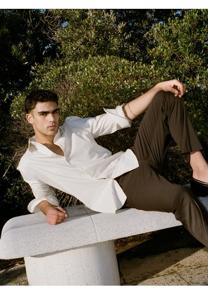 Sisley Streç Pamuklu Regular Fit Gömlek Erkek Beyaz Gömlek - 325P58FJSQ04F modelleri