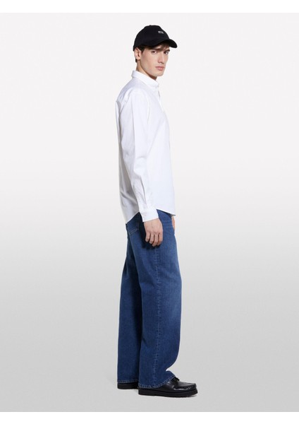 Sisley Streç Pamuklu Regular Fit Gömlek Erkek Beyaz Gömlek - 325P58FJSQ04F fırsatları