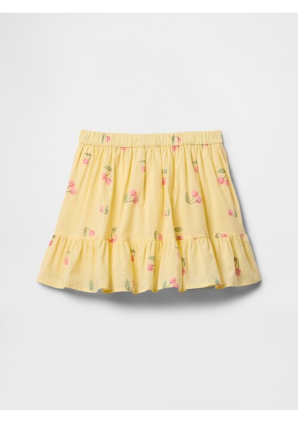 Kız Çocuk Sarı Fırfırlı Şort Etek modelleri