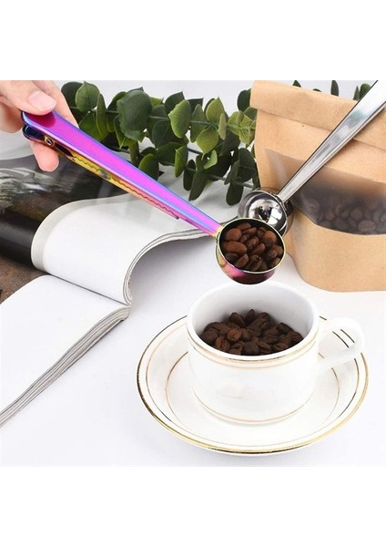 Mandallı Kahve Ölçü Kaşığı Renkli Çok Fonksiyonlu