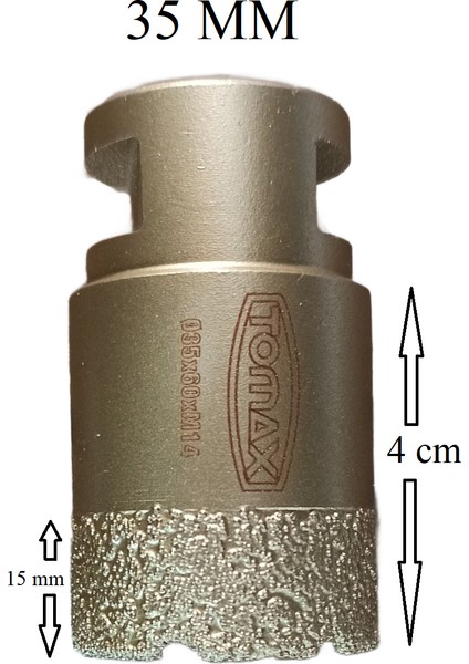 Kalite Granit Mermer Seramik Fayans Delici Panç 35 mm M14 Girişli