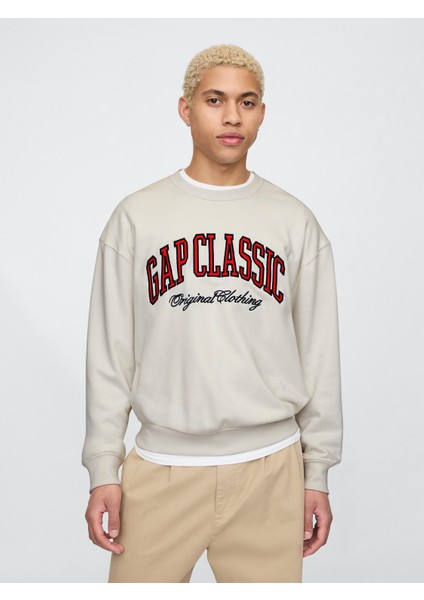 Erkek Bej Vintagesoft Gap Logo Sweatshirt