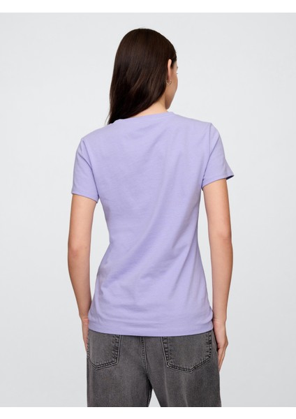 Kadın Lila Gap Logo T-Shirt indirimleri