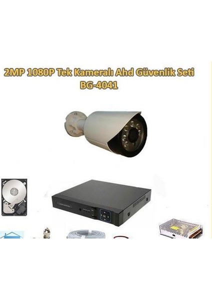 2mp 1080P 1 Kameralı Ahd Güvenlik Seti