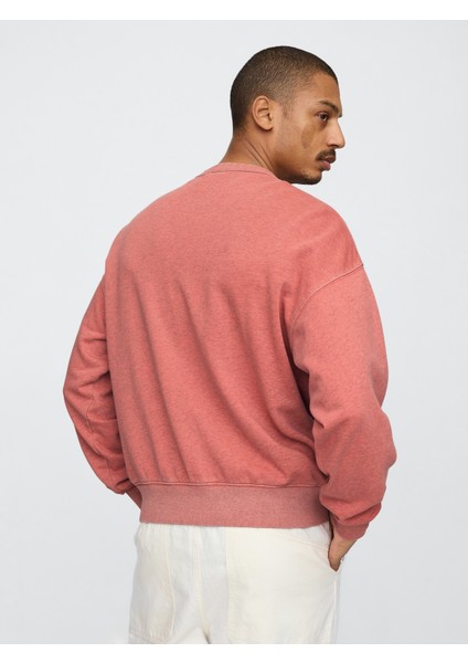 Erkek Pembe Vintage Soft Oversize Gap Logo Sweatshirt indirimleri
