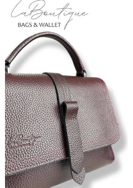 Deri Lb Çanta D-2300 Bordo modelleri