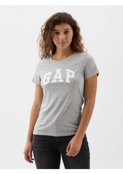 Kadın Gri Gap Logo T-Shirt