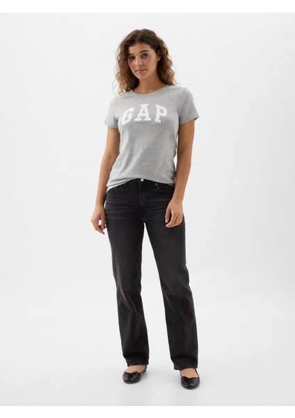 Kadın Gri Gap Logo T-Shirt modelleri