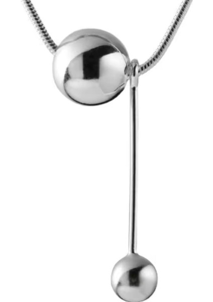 925 Silver Kaplama Topcuk Kolye