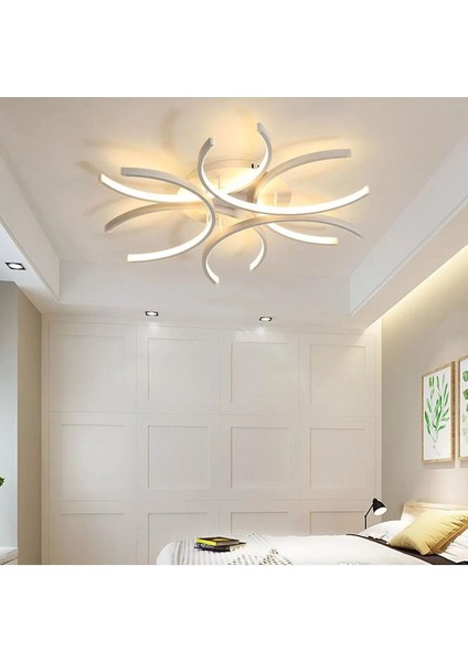 Levora Modern Tasarım - Salon - Mutfak - Yatak Odası Beyaz Renk Beyaz Işıklı LED Avize fiyatları