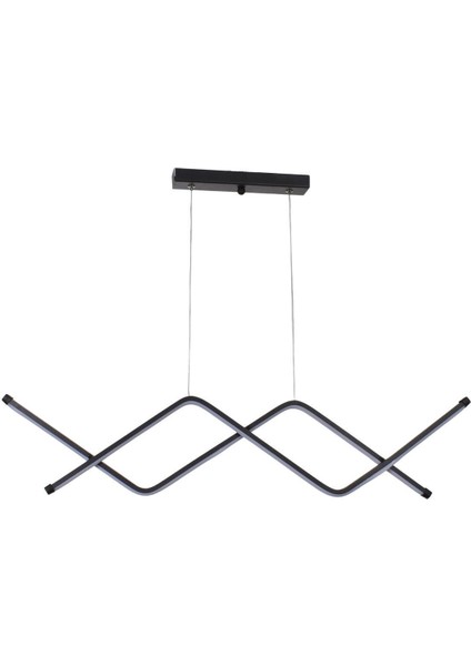 Victoria Modern Tasarım Yatak Odası - Salon - Mutfak Yemek Masası Siyah Renk Beyaz Ledli 2 Li Avize fiyatları