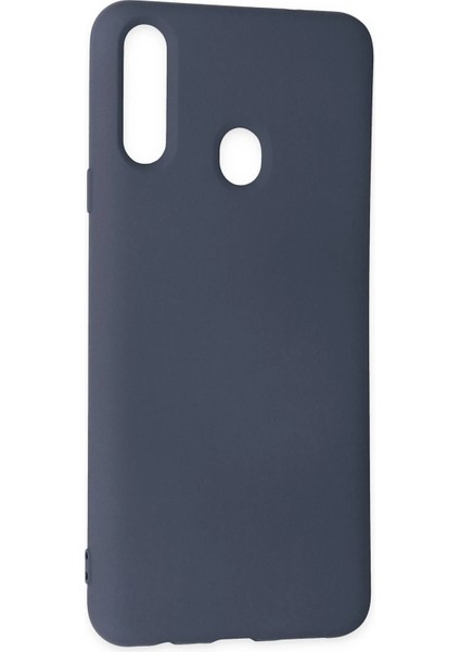 Samsung Galaxy A20S Kılıf Nano Içi Kadife Silikon - Gri Gnzrz