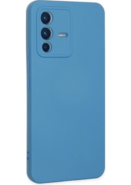Vivo V23 5g Kılıf Nano Içi Kadife Silikon - Mavi Gnzrz