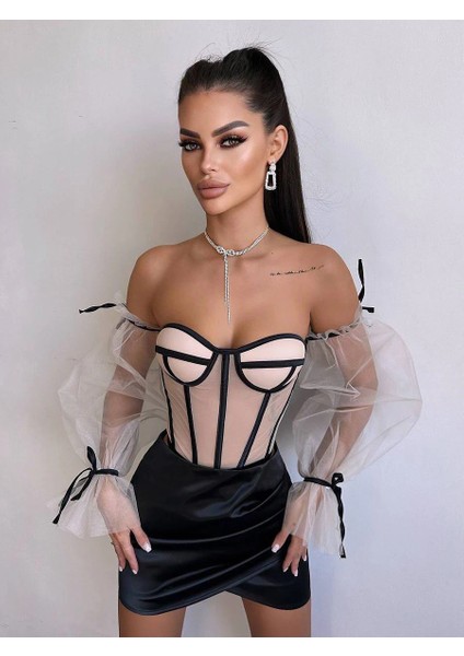 Rosalıne Tül & Saten Detaylı Elbise indirimleri