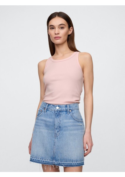 Kadın Açık Pembe Halter Yaka Atlet