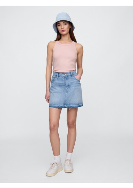 Kadın Açık Pembe Halter Yaka Atlet