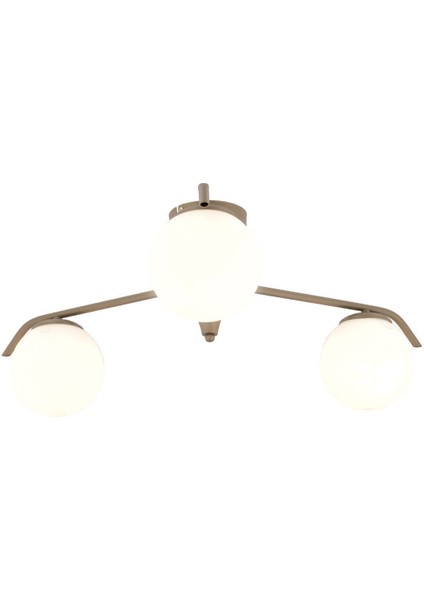 Diaspor 3'lü Yuvarlak Eskitme Beyaz Camlı Modern Plafonyer Genç Odası Yatak Odası Retro Salon Avize modelleri