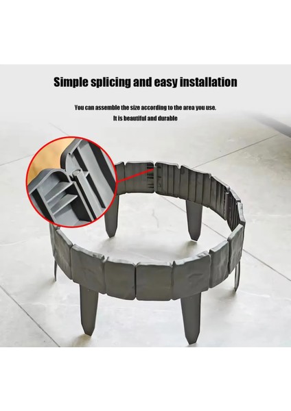 Bahçe Çim Çit Bahçe Kenarı Dekoratif Pvc Çit Saksı Içi Pvc Taş Çit fırsatları