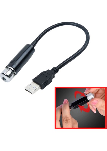 Kırmızı Ayak Altı Tavan LED Araç Içi Aydınlatma Araba Iç Disko Ayarlanır USB Lamba Işık