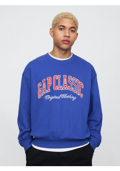 Erkek Mavi Vintagesoft Gap Logo Sweatshirt