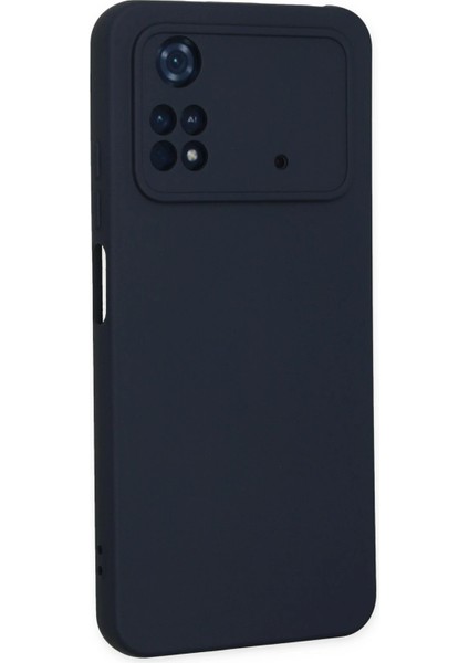 Xiaomi Poco M4 Pro 4g Kılıf Nano Içi Kadife Silikon - Lacivert Gnzrz