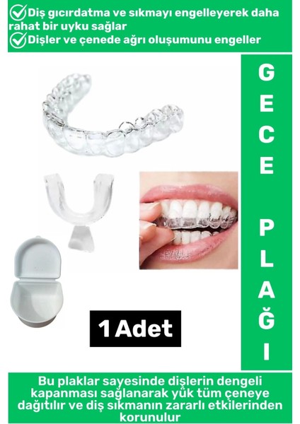 Diş Çene Sıkma Gece Plağı 1 Adet