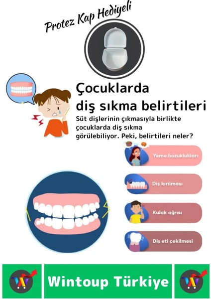 Diş Çene Sıkma Gece Plağı 1 Adet