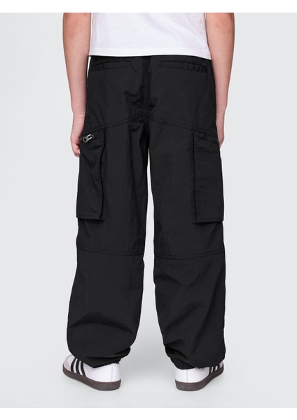 Erkek Çocuk Siyah Pull-On Paraşüt Kargo Pantolon fırsatları